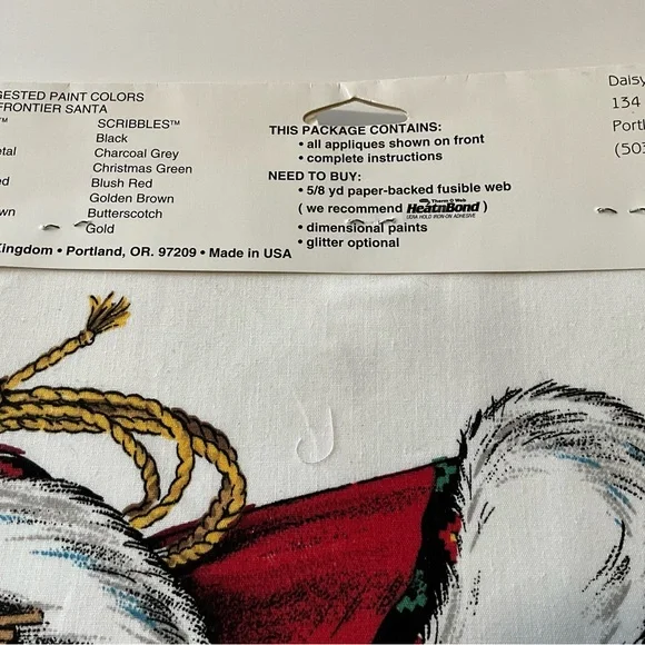 Crafts No-Sew Fabric Appliqué Daisy Kingdom Christmas Swan Apron Mitt Scare Crow - Picture 14 of 15